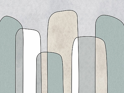 Papier peint arches sauge, aperçu du design