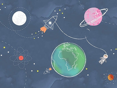 Aperçu de Papier peint planètes en orbite – Chambre enfant sur votre mur