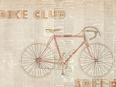 Aperçu de Papier peint vélo rétro – Chambre ado sur votre mur