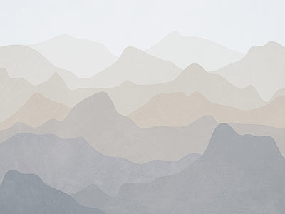 Aperçu de Papier peint sommets dans la brume – Salon sur votre mur