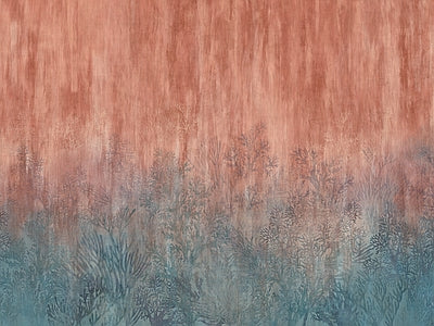 Papier peint rouille et bleu, aperçu du design