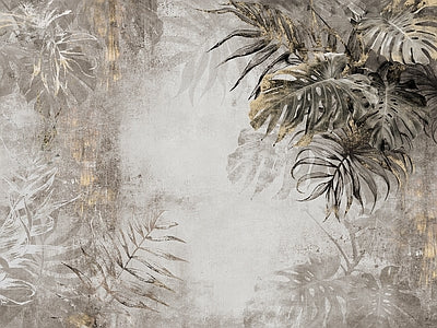 Papier peint oasis dans la brume, aperçu du design