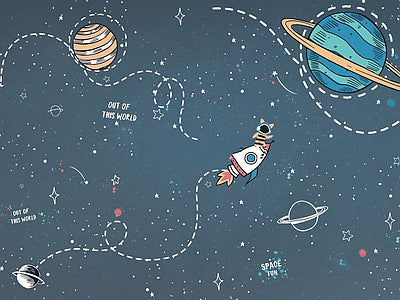 Papier peint astronaute en orbite, aperçu du design