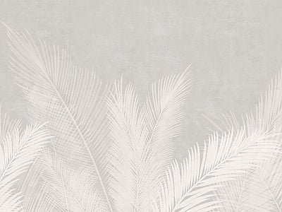 Papier peint palme grise, aperçu du design