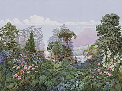 Papier peint jardin romantique, aperçu du design
