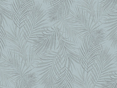 Aperçu de Papier peint feuillage vert d'eau ton sur ton – Salon sur votre mur