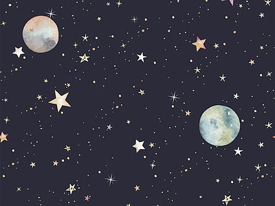 Papier peint système solaire de nuit, aperçu du design