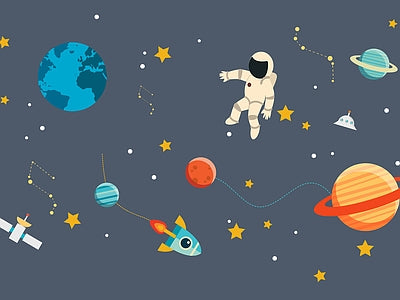 Papier peint aventure spatiale, aperçu du design