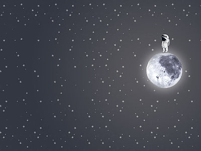 Papier peint pleine lune, aperçu du design