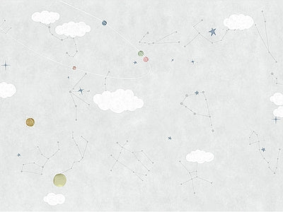 Aperçu de Papier peint ciel perle – Chambre bébé sur votre mur
