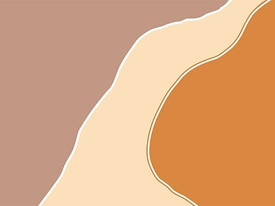 Papier peint courbes caramel, aperçu du design