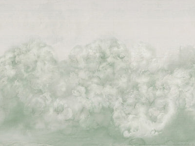 Papier peint nuage vert d'eau, aperçu du design