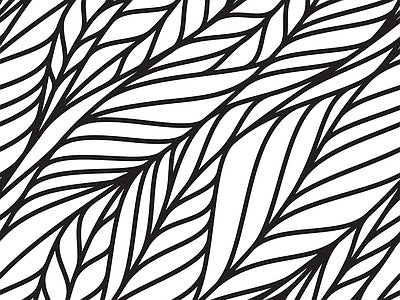 Aperçu de Papier peint feuilles graphiques – Salon sur votre mur