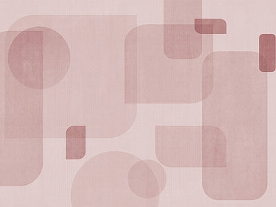 Aperçu de Papier peint géométrie rose et bordeaux – Salon sur votre mur