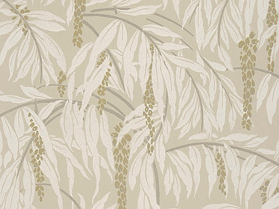 Aperçu de Papier peint feuilles dorées – Salon sur votre mur