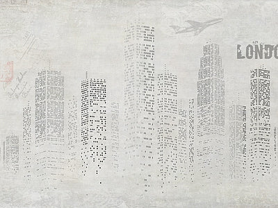 Papier peint ville en transparence, aperçu du design