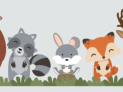 Papier peint trio de la forêt, aperçu du design