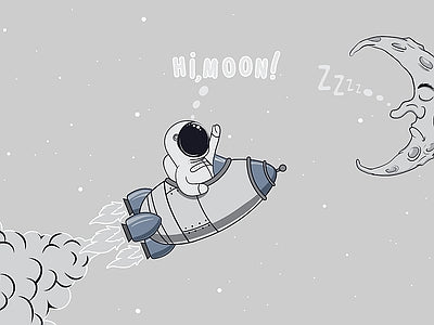 Papier peint astronaute rêveur, aperçu du design