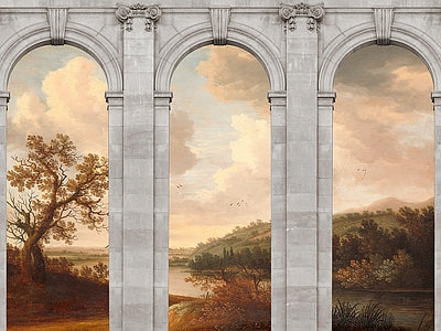 Aperçu de Papier peint arches sur la campagne – Salon sur votre mur