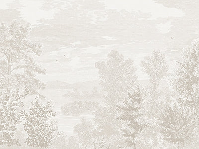 Papier peint forêt blanche, aperçu du design