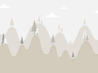 Papier peint montagnes sable, aperçu du design