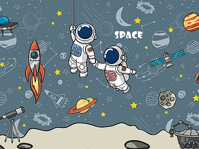 Papier peint base lunaire, aperçu du design