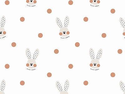 Papier peint petits lapins, aperçu du design