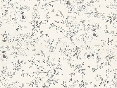 Papier peint brindilles sur fond blanc, aperçu du design
