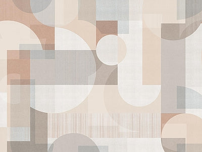 Aperçu de Papier peint géométrie douce – Salon sur votre mur