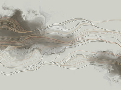 Aperçu de Papier peint nuage d'encre – Salon sur votre mur