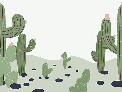 Aperçu de Papier peint cactus du désert sauge – Chambre bébé sur votre mur