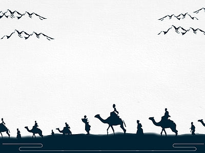 Aperçu de Papier peint caravane en silhouette – Salon sur votre mur