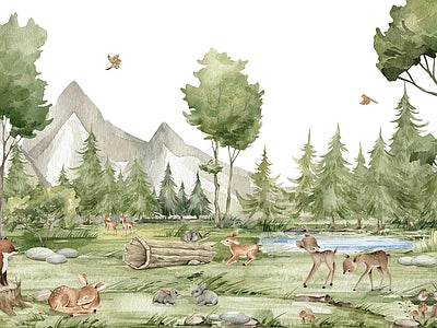 Papier peint prairie de la ferme, aperçu du design