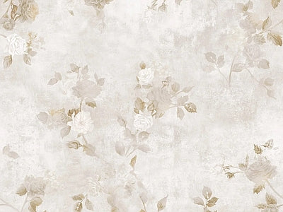 Papier peint fleurs ivoire, aperçu du design