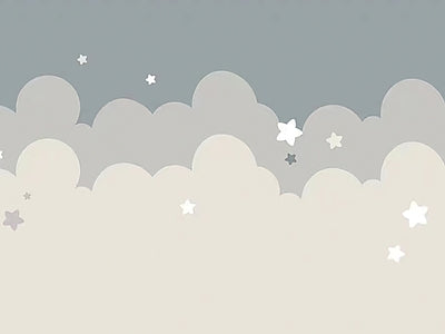 Papier peint nuages et étoiles, aperçu du design