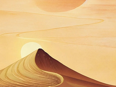 Papier peint grande dune dorée, aperçu du design