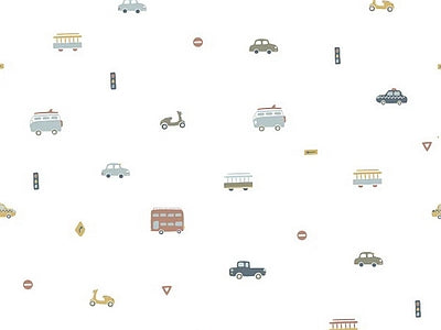 Papier peint petites voitures, aperçu du design