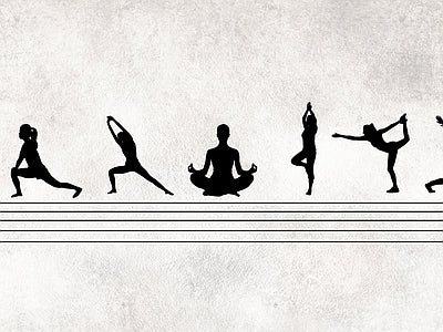 Aperçu de Papier peint postures de yoga – Salon sur votre mur