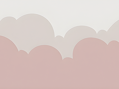 Papier peint nuages vieux rose, aperçu du design