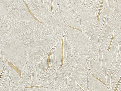 Papier peint feuilles ivoire, aperçu du design