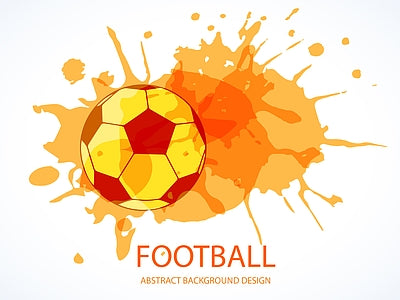 Aperçu de Papier peint ballon de foot aquarelle – Chambre enfant sur votre mur