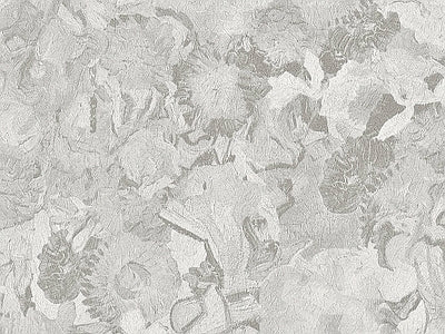 Papier peint feuilles gris clair, aperçu du design