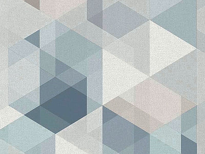 Papier peint prismes bleu gris, aperçu du design