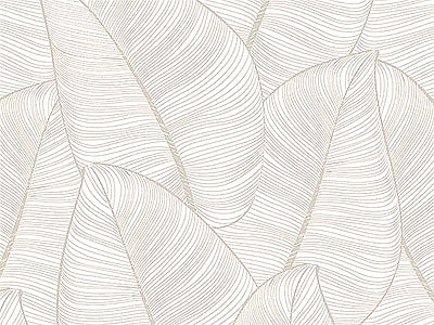 Papier peint feuilles ton sur ton, aperçu du design