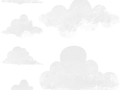 Papier peint nuages blancs, aperçu du design