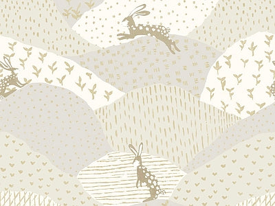 Papier peint collines des lapins, aperçu du design