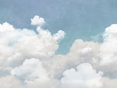 Papier peint ciel bleu nuageux, aperçu du design