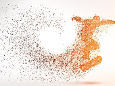 Aperçu de Papier peint skateur en éclats – Chambre enfant sur votre mur