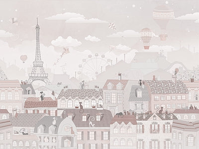 Papier peint toits de Paris, aperçu du design