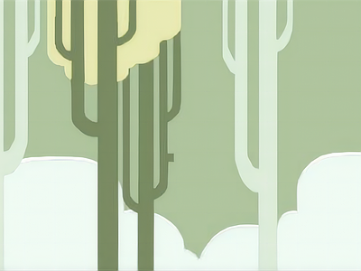 Papier peint cactus vert tendre, aperçu du design